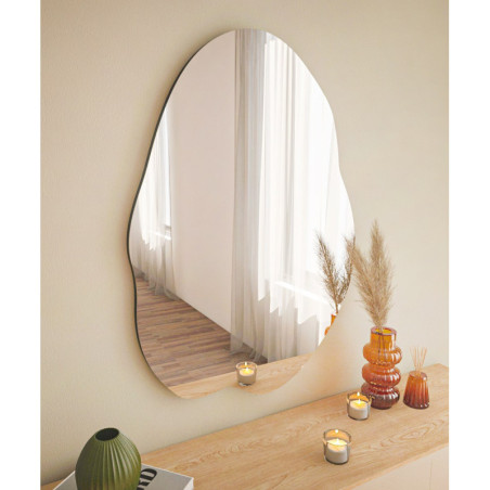 Miroir Mural pour Commode - 60 x 85 cm - Noir