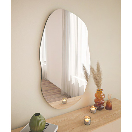 Miroir Mural pour Commode - 52 x 89 cm - Noir