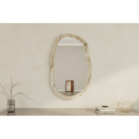 Miroir Mural - L 52 cm - Décor Marbré