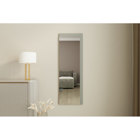 Miroir Mural - 40 x 120 cm - Blanc et Anthracite