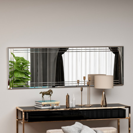 Miroir Mural pour Commode - 40 x 120 cm - Blanc