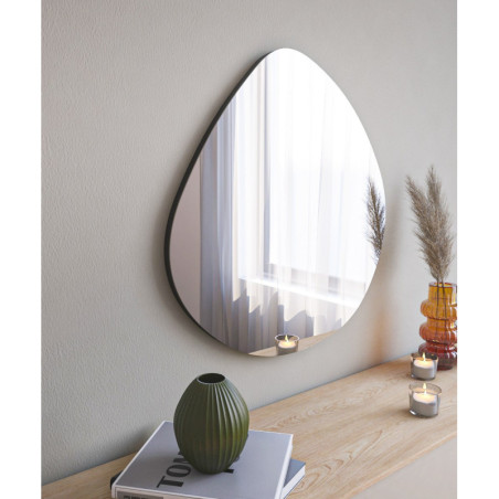 Miroir Mural pour Commode - 60 x 60 cm - Noir