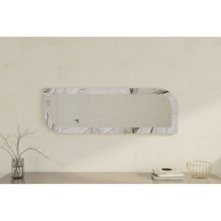 Miroir Mural - 40 x 120 cm - Décor Marbré