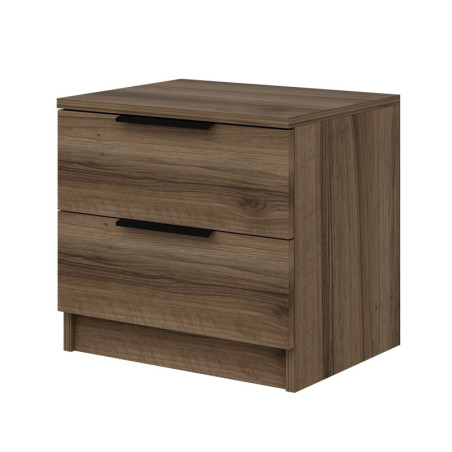 Table de Chevet - avec Étagères - 54 x 40 x 47 cm - Décor Noyer