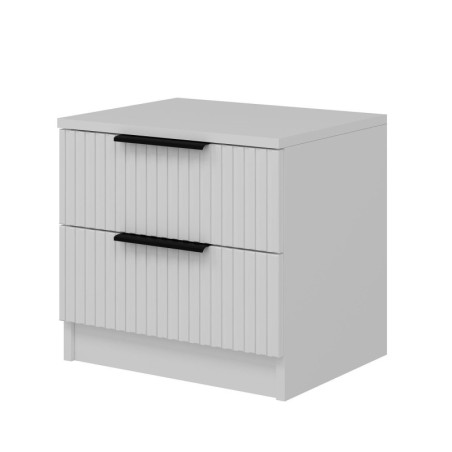 Table de Chevet - avec Étagères - 50 x 47 x 40 cm - Blanc