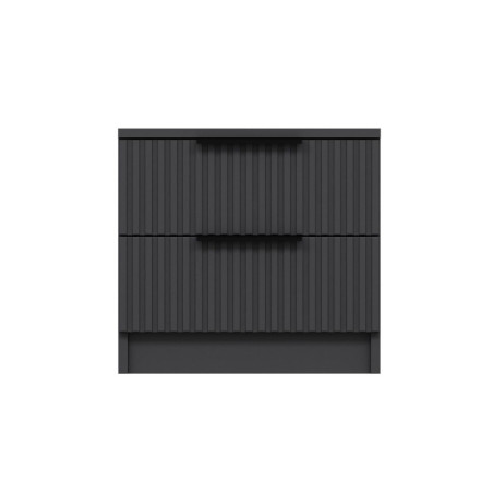 Table de Chevet - avec Étagères - 50 x 47 x 40 cm - Anthracite