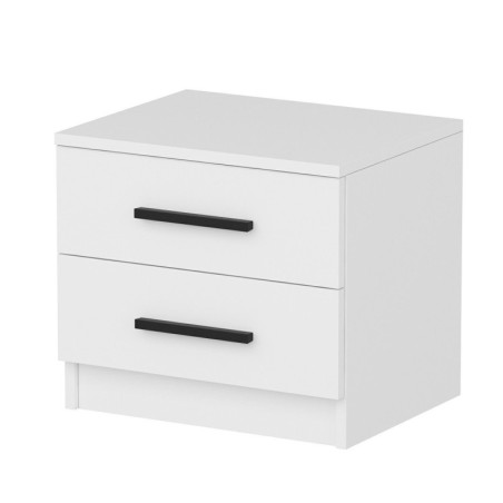 Table de Chevet - Avec Étagères - 50 x 40 x 47 cm - Blanc