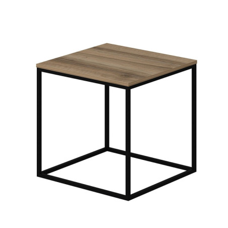 Table d'Appoint - 52 x 50 x 50 cm - Décor Noyer