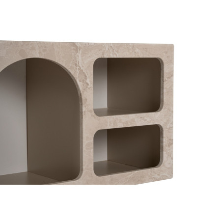 Console - 160 x 51 x 40 cm - Décor Travertin et Décor Grès Sable