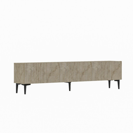 Meuble TV - 180 x 45 x 31 cm - Décor Travertin