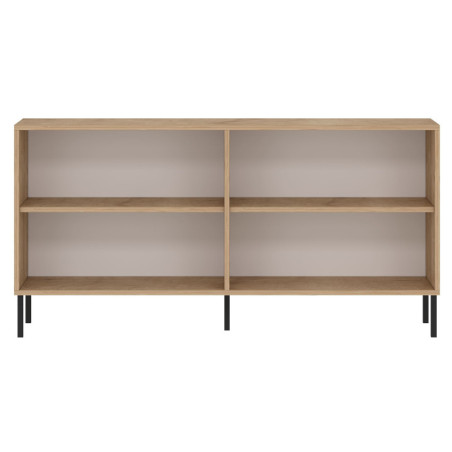 Console - Avec Étagères - 150 x 75 x 36 cm - Décor Chêne