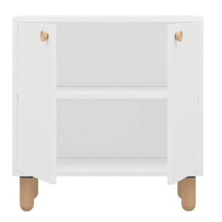 Meuble de Rangement - 2 Étagères - 72 x 73 x 36 cm - Blanc