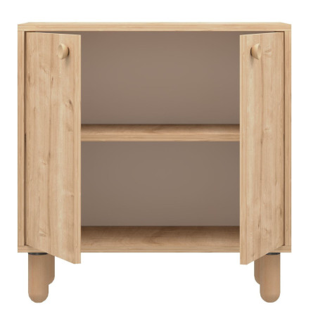 Meuble de Rangement - Avec Étagères - 72 x 73 x 36 cm - Décor Chêne