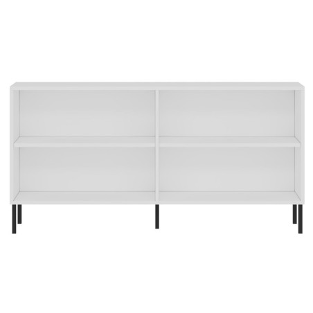 Console avec Étagères et Portes à Pression - 150 x 75 x 36 cm - Blanc