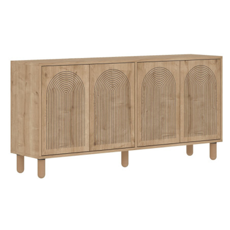 Console - Avec Étagères - 150 x 73 x 36 cm - Décor Chêne