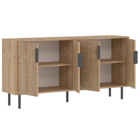 Console - 150 x 75 x 36 cm - Décor Chêne