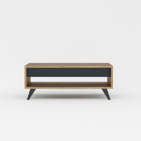 Table Basse - 90 x 38 x 60 cm - Décor Chêne