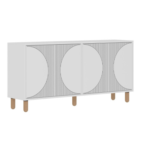 Console - Avec Étagères - 150 x 73 x 36 cm - Blanc