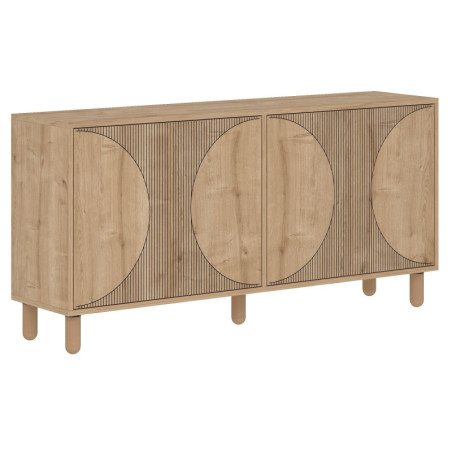 Console - Avec Étagères - 150 x 73 x 36 cm - Décor Chêne
