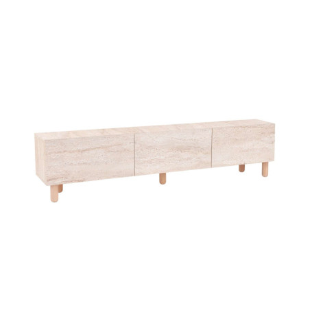Meuble TV - 180 x 42 x 31 cm - Décor Travertin