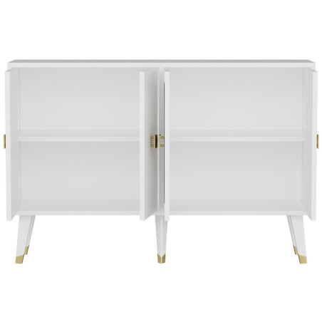 Console - 120 x 80 x 30 cm - Blanc et Doré