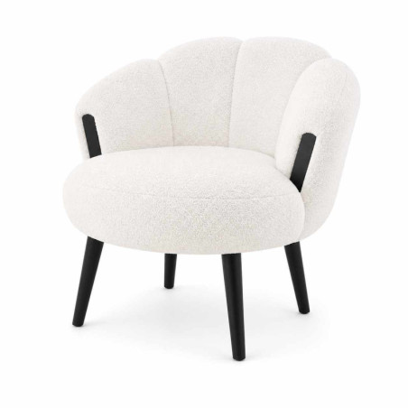Fauteuil - 72 x 102 x 65 cm - Blanc et Noir