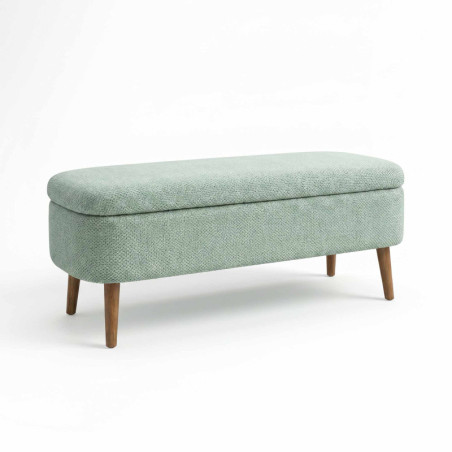 Pouf Coffre - 90 x 46 x 35 cm - Vert