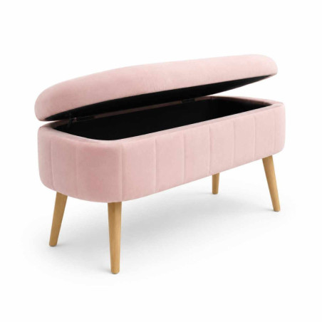 Pouf Coffre - 90 x 46 x 35 cm - Rose