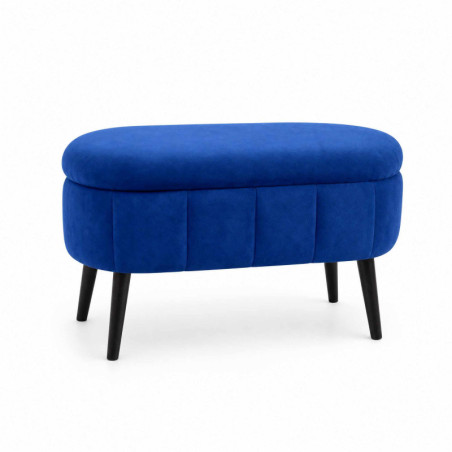 Pouf Coffre - 60 x 46 x 35 cm - Bleu