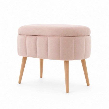 Pouf Coffre - 60 x 46 x 35 cm - Rose