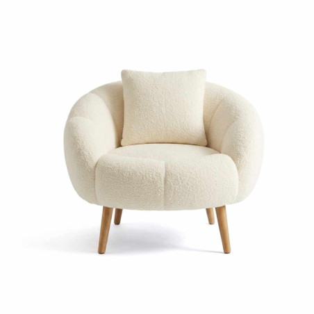 Fauteuil - 75 x 100 x 42 cm - Blanc