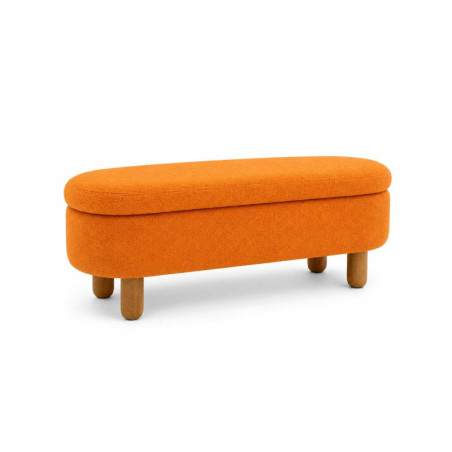 Pouf Coffre - 120 x 44 x 35 cm - Orange