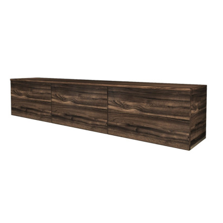 Meuble TV - Ouverture par Pression - 160 x 35 x 32 cm - Châtaigne