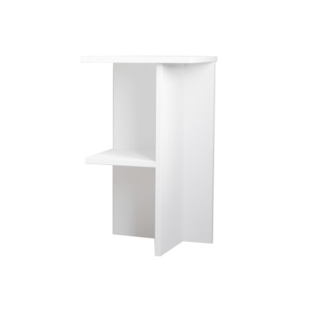 Table de Chevet - Avec Étagères - 36 x 60 x 36 cm - Blanc