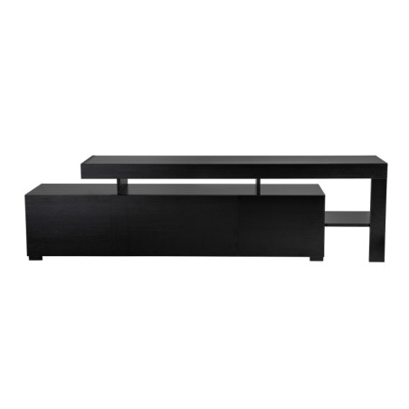 Meuble TV - Avec LED - 192 x 53 x 37 cm - Décor Bois Noir