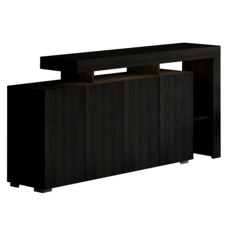 Console - Avec LED - 170 x 80 x 35 cm - Décor Bois Noir