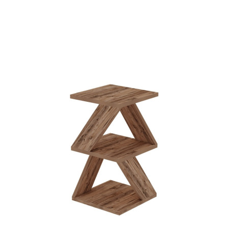Table d'Appoint - Avec Étagères - 30 x 54 x 30 cm - Décor Pin Atlantique