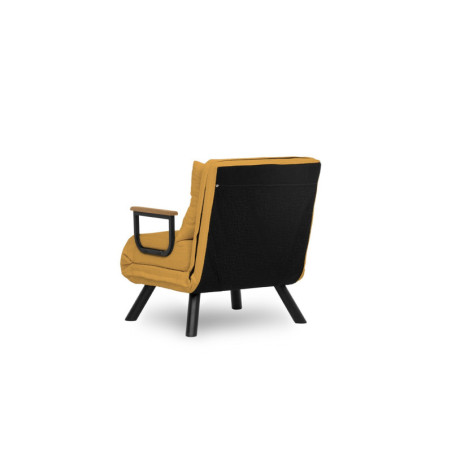 Fauteuil Convertible 1 Place - Dossier 14 Positions - Assise 67 cm - Moutarde