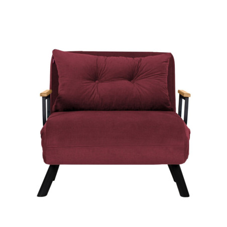 Fauteuil Convertible 1 Place - Dossier 14 Positions - Assise 67 cm - Bordeaux