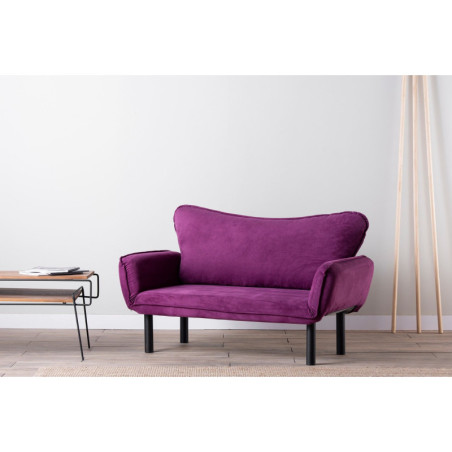 Canapé Convertible 2 Places - Couchage 180 x 70 cm - Violet