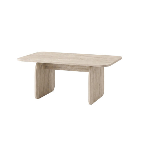 Table Basse - 100 x 42 x 60 cm - Décor Travertin