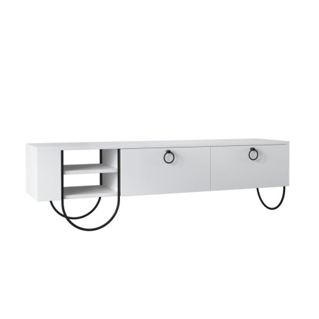 Meuble TV - 150 x 44 x 36 cm - Blanc