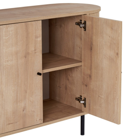 Console - 180 x 80 x 40 cm - Décor Chêne