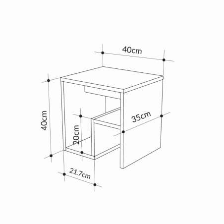 Table d'Appoint - 40 x 40 x 35 cm