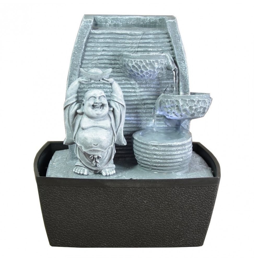 Fontaine Bouddha rieur - H 26 cm - Décoration intérieur