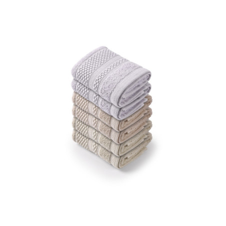 Lot de 6 Serviettes Invité - 30 x 50 cm - Multicolore