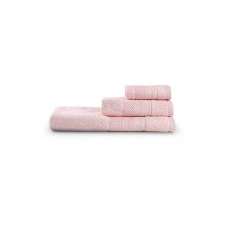 Lot de 3 Serviettes de Bain et Toilette - Poudré