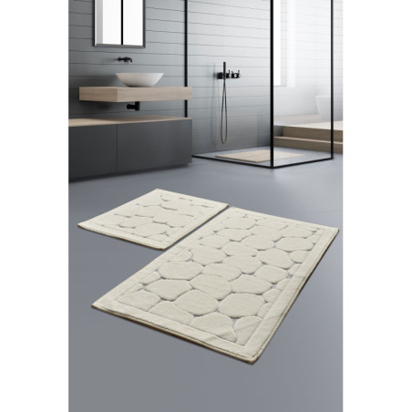 Lot de 2 Tapis de Bain - 50 x 60 cm et 60 x 100 cm - Multicolore