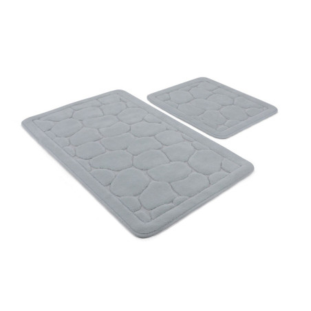 Lot de 2 Tapis de Bain - 50 x 60 cm et 60 x 100 cm - Multicolore
