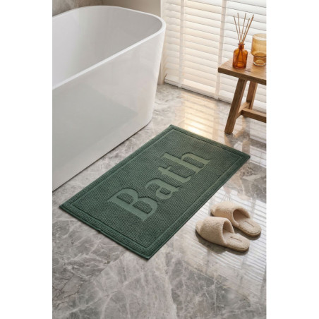 Lot de 2 Tapis de Bain - 50 x 80 cm - Vert Foncé